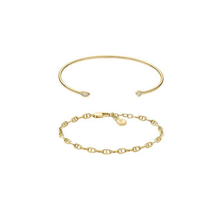 Fossil Set Bracciali Placcati Oro Heritage Donna Ja7292Set — Bracciale