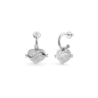 Guess Jube05477Jwrht/U Cuore 2 In 1 — Orecchini in Acciaio