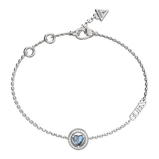 Guess Bracciale In Acciaio Con Zirconi M`Ama Non M`Ama Jubb04668Jwrhls Lunghezza 21 Cm — Bracciale