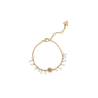 Guess Bracciale Placcato Oro Con Cristalli Perle Sintetiche Jubb04681Jwygwh Lunghezza 18,5 Cm — Bracciale