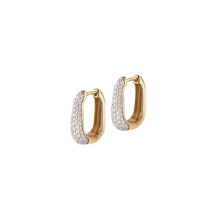 Guess Jsbe04499Jwygt/U Placcati Oro con Cristalli — Orecchini