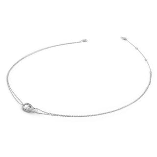 Guess JSBN04550JWRHT/U Collana Doppia Argento con Zirconi Cubici — Collana
