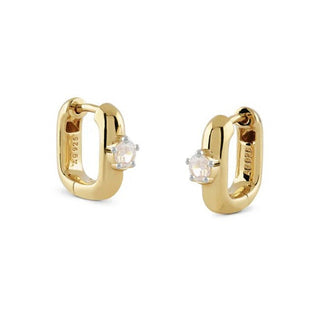 Guess Oval Gold-Plated Earrings with Sparkling Crystals Nuances Jsbe04552Jwygt/U 