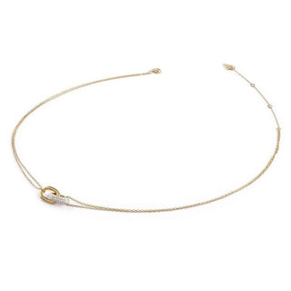 Guess JSBN04546JWYGT/U Placcata Oro con Zirconi — Collana Doppia