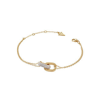 Guess Bracciale Placcato Oro Cristalli Nuances JSBB04547JWYG 18,4 cm — Bracciale