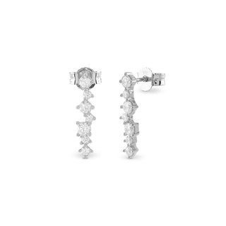 Guess Orecchini Pendenti Argento Zirconi Cubici Jardin — Orecchini