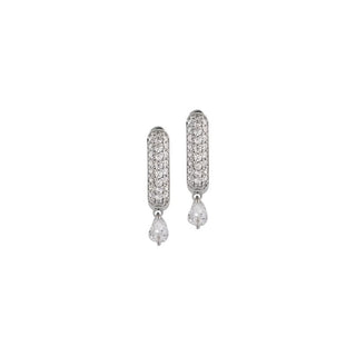 Guess Orecchini Argento Con Cristalli Nuances — Orecchini