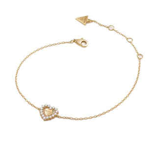 Guess Bracciale in Argento Sterling Placcato Oro Heart JSBB04454JWYG — Bracciale