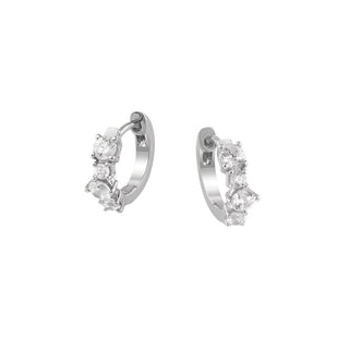 Guess Silver Rings With Cubic Zirconia Jardin Jsbe04467Jwrht/U 