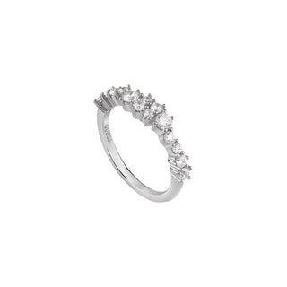 Guess Sparkling Silver Ring with Cubic Zirconia Jardin Jsbr04486Jwrh - Size: 52 Mm 