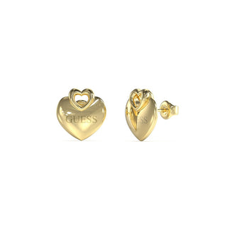 Guess Herzförmige Ohrringe aus vergoldetem Stahl Crazy In Love Jube05218Jwygt/U 