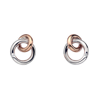 Hot Diamonds Pendientes de botón Eternity Interlocking De309 