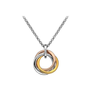 Hot Diamonds Collar de plata Trio Rose Gold Dp544 (Cadena, Colgante) 