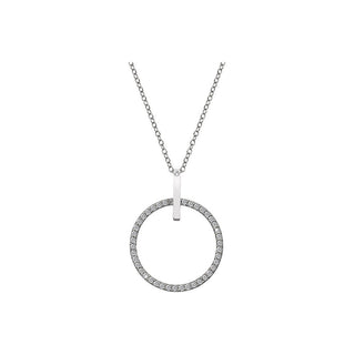 Hot Diamonds Collar de plata con diamante auténtico Flora Dp718 