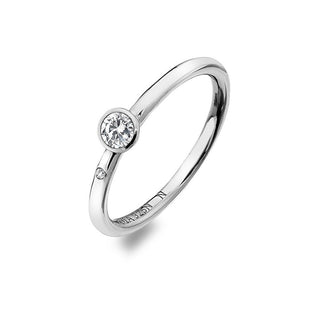 Hot Diamonds Anillo de lujo de plata con topacio y diamante Willow Dr206 - Circuito: 51 Mm 