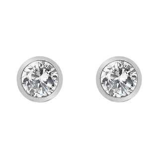 Hot Diamonds Pendientes de plata con topacio y diamante auténtico Willow De584 