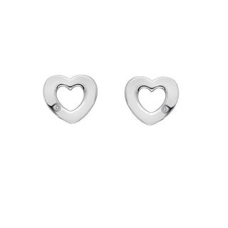 Hot Diamonds Pendientes en forma de corazón de plata con diamantes auténticos Amuleti De616 