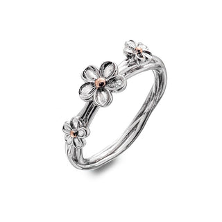 Hot Diamonds Anillo de plata con flor No Me Olvides Dr214 - Circunferencia: 58 Mm 