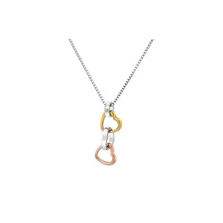 Hot Diamonds Collar Tricolor Innamorata Trio Triple Heart Dp836 (Cadena, Colgante) 