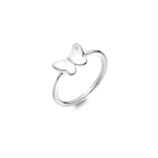 Hot Diamonds Precioso Anillo de Plata con Mariposa Flutter Dr254 - Circuito: 50 Mm 