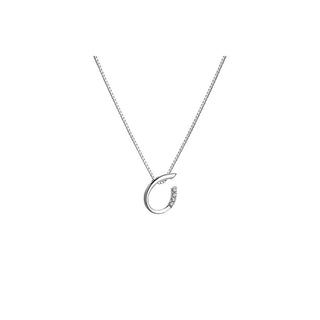 Hot Diamonds Elegante Collar de plata con diamantes en forma de gota, Molto Amata Dp908 (Cadena, Colgante) 