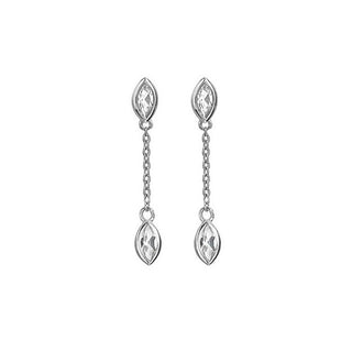 Hot Diamonds Elegantes pendientes colgantes de plata con diamantes Tender De751 