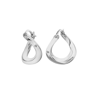Hot Diamonds Pendientes Originales De Plata Con Diamantes Huggies De792 