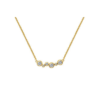 Hot Diamonds Collar chapado en oro con diamante Gemstone Dn213 
