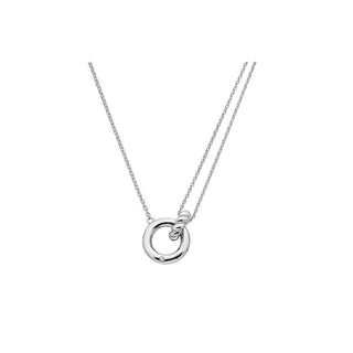 Hot Diamonds Collar de plata con círculos de sauce entrelazados con diamantes Dn210 