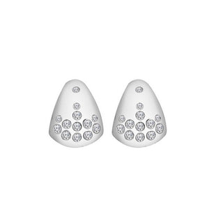 Hot Diamonds Pendientes de plata de diseño con diamantes y topacios Spritz De835 