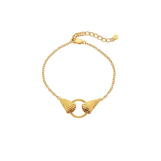 Hot Diamonds Pulsera chapada en oro con diamante auténtico Golden Edit Hope Dl705 