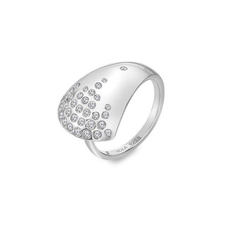Hot Diamonds Elegante Anillo Con Diamante Y Topacio Spritz Dr295 - Circuito: 58 Mm 