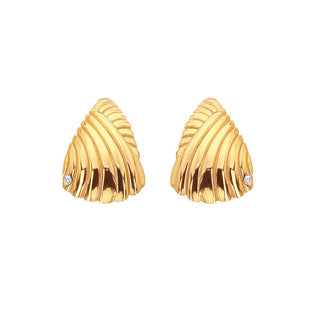 Hot Diamonds Elegantes Pendientes Chapados en Oro Con Diamante Golden Edit Hope De839 