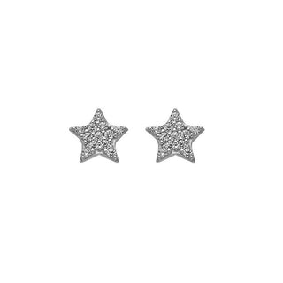 Hot Diamonds Pendientes de plata estrellas con circonitas cúbicas Silver Whisper Swe002 