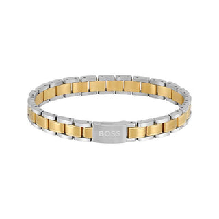 Hugo Boss Elegante Pulsera bicolor para hombre Metal Links Essentials 1580195 
