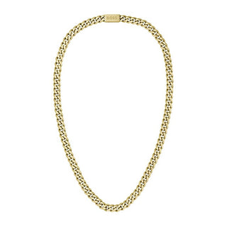 Hugo Boss Cadena distintiva chapada en oro Cadena para él 1580402 
