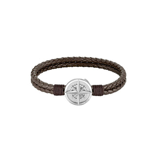 Hugo Boss Elegante Pulsera de piel marrón 1580497 - Longitud: 19 Cm 