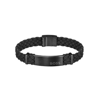 Hugo Boss Pulsera de Hombre de Piel de Ante Dylan 1580608 - Longitud: 17,5 Cm 