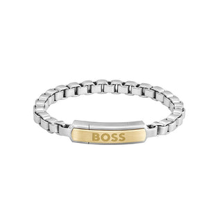 Hugo Boss Pulsera bicolor para hombre sin Tempo en acero Devon 1580597 - Longitud: 17,5 Cm 
