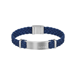 Hugo Boss Pulsera de Hombre de Piel de Ante Dylan 1580609 - Longitud: 17,5 Cm 