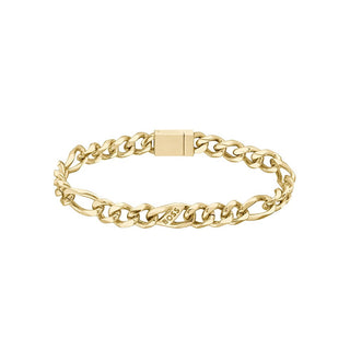 Hugo Boss Pulsera de hombre de acero chapado en oro Rian 1580614 - Longitud: 19 Cm 