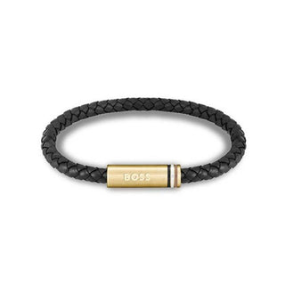 Hugo Boss Elegante Pulsera de cuero Ares Single 1580624 