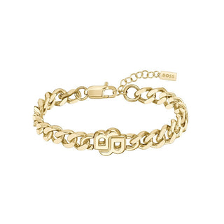 Hugo Boss Elegante Pulsera chapada en oro Double B 1580622 