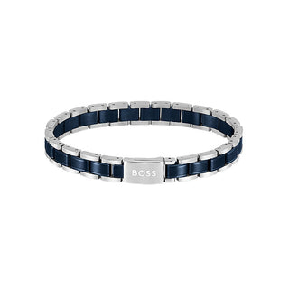 Hugo Boss Elegante Pulsera bicolor para hombre Metal Links Essentials 1580664 
