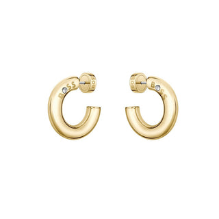 Hugo Boss Pendientes de aro a la moda en acero chapado en oro Live 1580690 