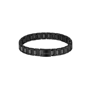 Hugo Boss Pulsera Hombre de Acero Negro Candor 1580752 