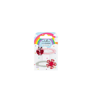 Invisibobble Happy Ladybug Shaped Hair Clip for Kids, 2 Pieces 