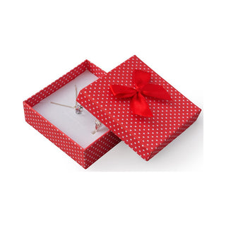 Jk Box Boîte cadeau rouge à pois avec nœud Kk-4 / A7 