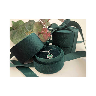 Jk Box Caja de Regalo Con Cadena de Cinta Color Esmeralda Ltr-3/S/A19 