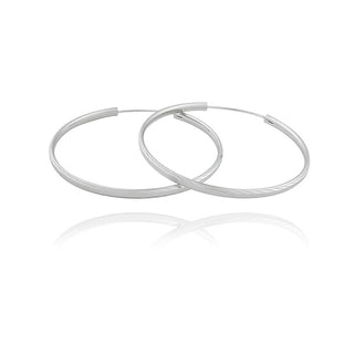 Jvd Pendientes de aro de plata Svle0217Xd500 - Diámetro: 2,5 Cm 